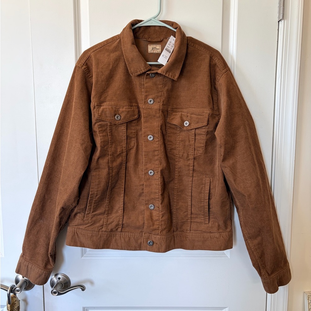 J. Crew Men's Corduroy Jacket in Warm Brown XL